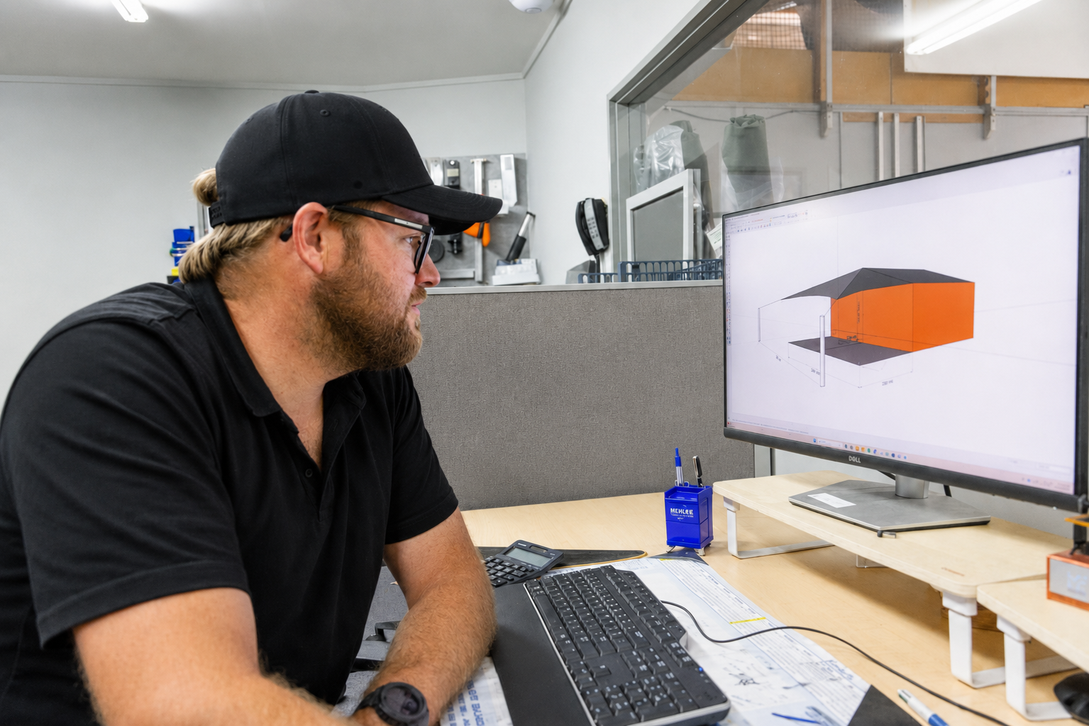Sunshade NZ specialist designing a custom shade sail solution using 3D modelling software