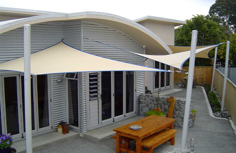 Residential shade sail solutions by Sunshade