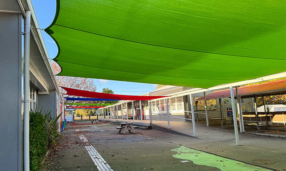 Shade sail design for Lakeview School