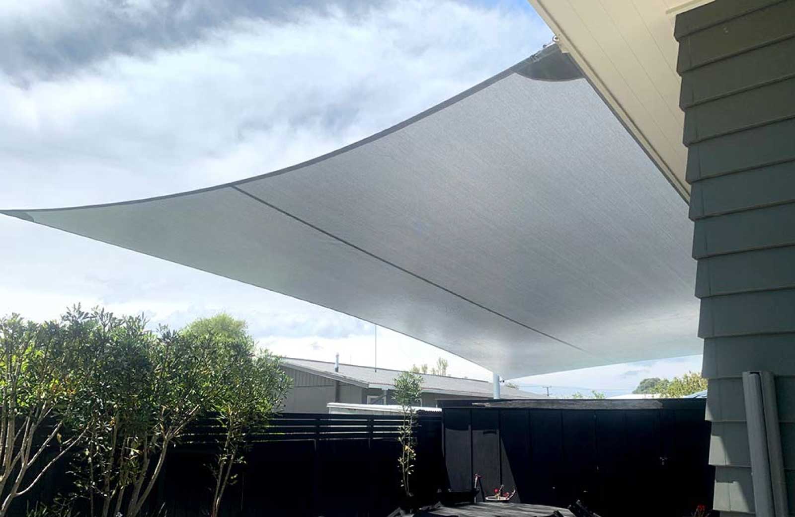Waterproof shade sail for deck